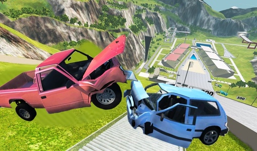Cliff Jump - Car Crash 3D